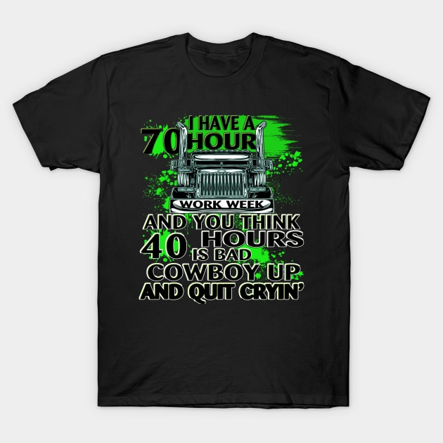 Trucker Driver T Shirt I Have 70 Hour Truck Driver T-Shirt by Trucker Heroes